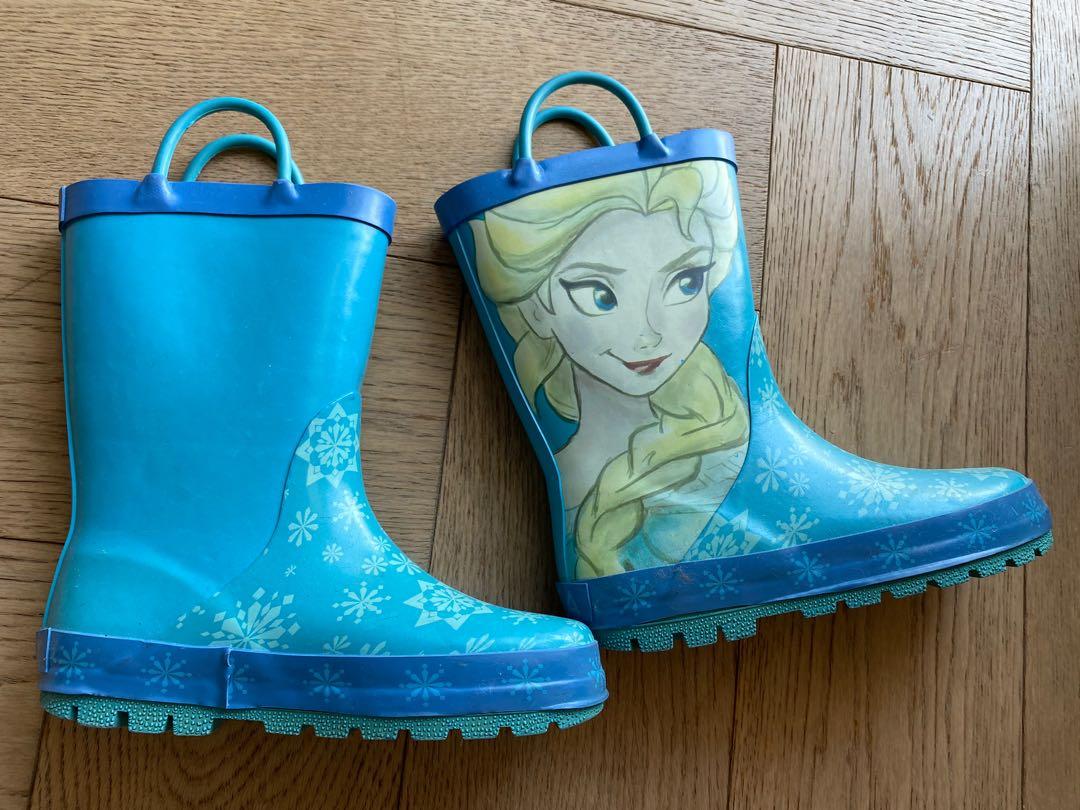 NEXT Disney Frozen Elsa Rubber Rain Boots Girls UK Size 10