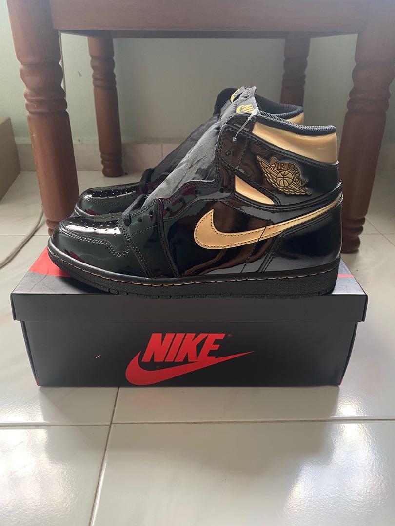 Nike Air Jordan 1 Black Metallic Gold, Men's Fashion, Footwear, Sneakers on  Carousell