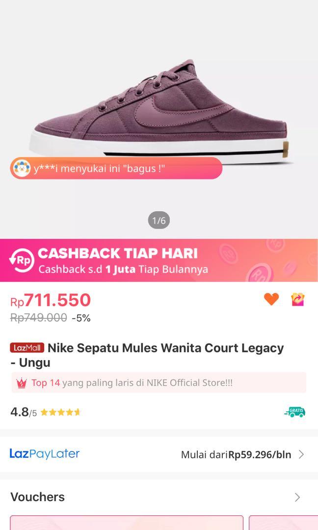 Nike foot wear sepatu wanita mules 
