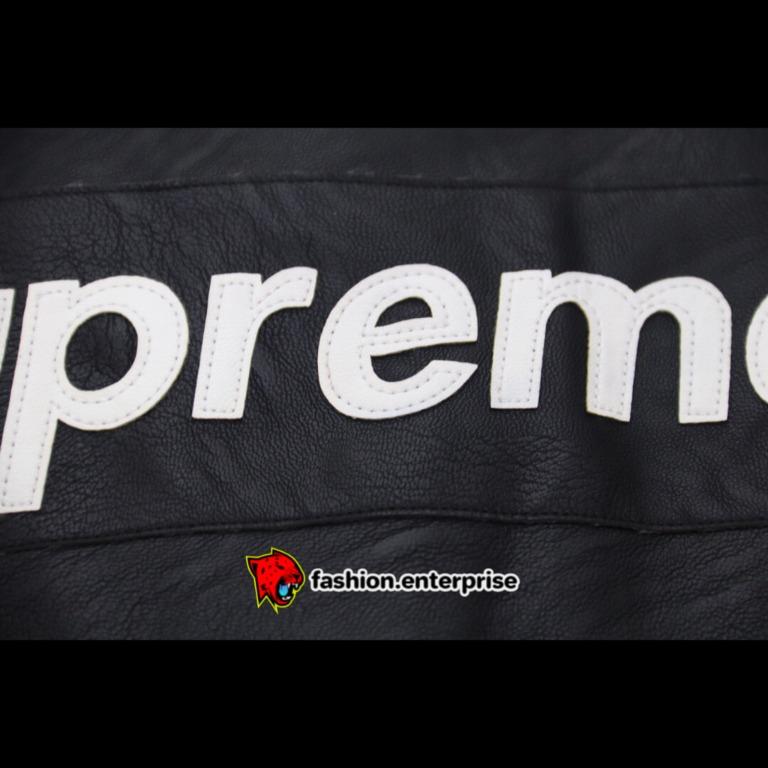 Supreme Nike Leather Baseball Jersey Black