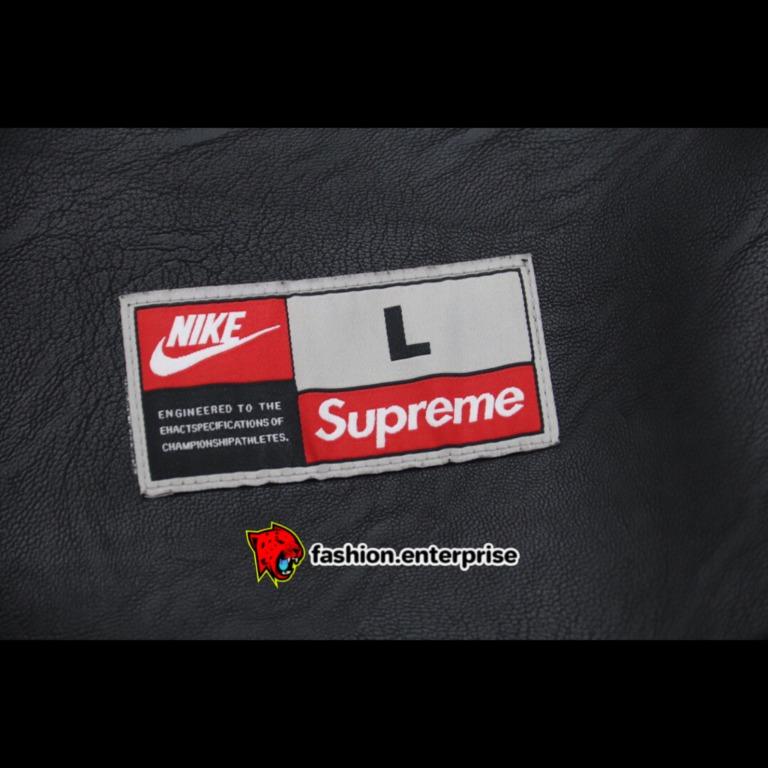 Nike x Supreme FW19 Leather Baseball Jersey, Men's Fashion, Coats, Jackets  and Outerwear on Carousell