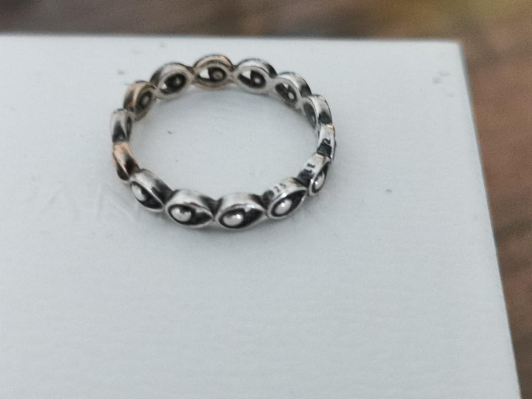 Pandora two tone peacock glory ring size 52