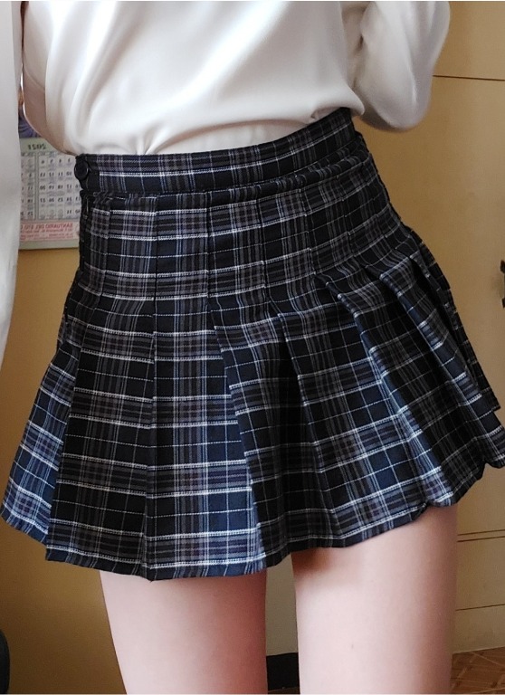Plaid skirt dark blue Announcements on Carousell