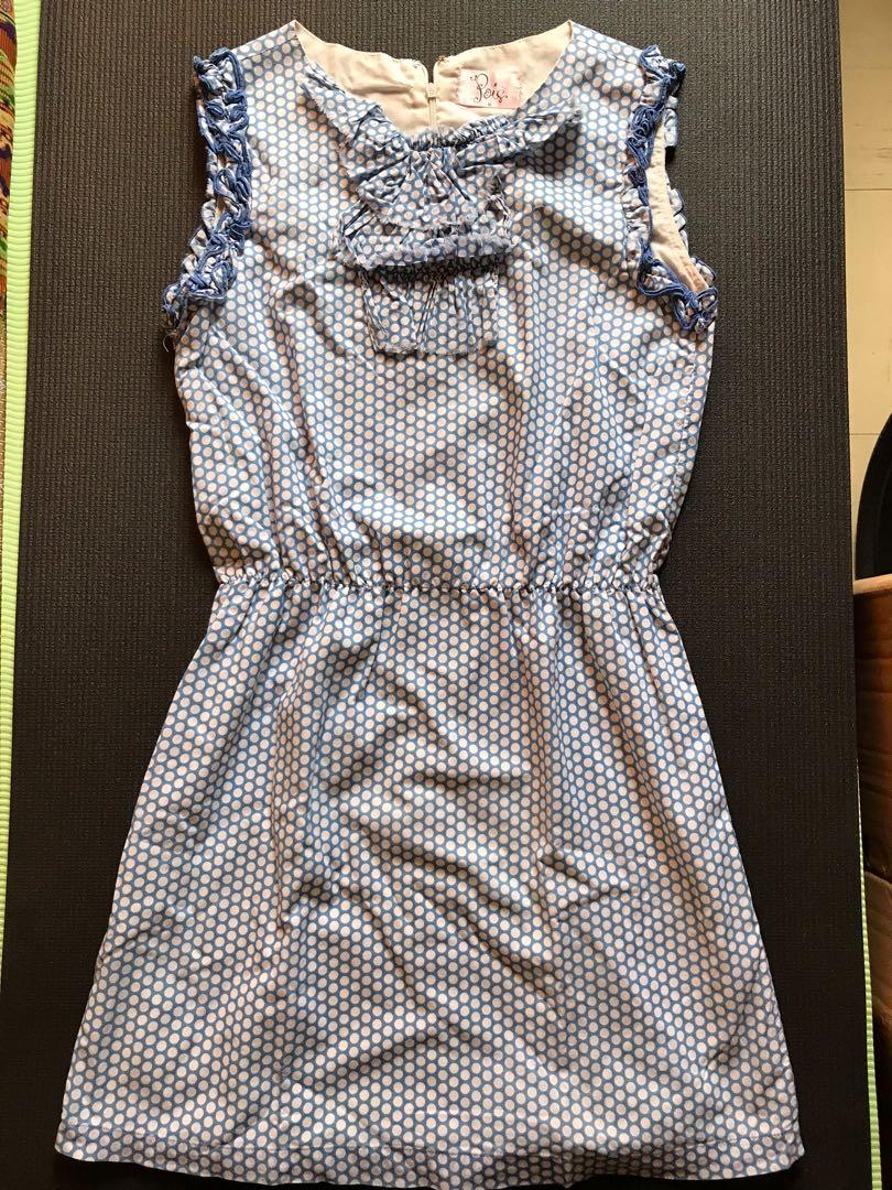Polkadot dress - Blue white (Category: Dresses) located in Los Banos. Submitted by lestralmazan (Listing ID 1080021041, Image 2). Description: Shipping c/o buyer.
