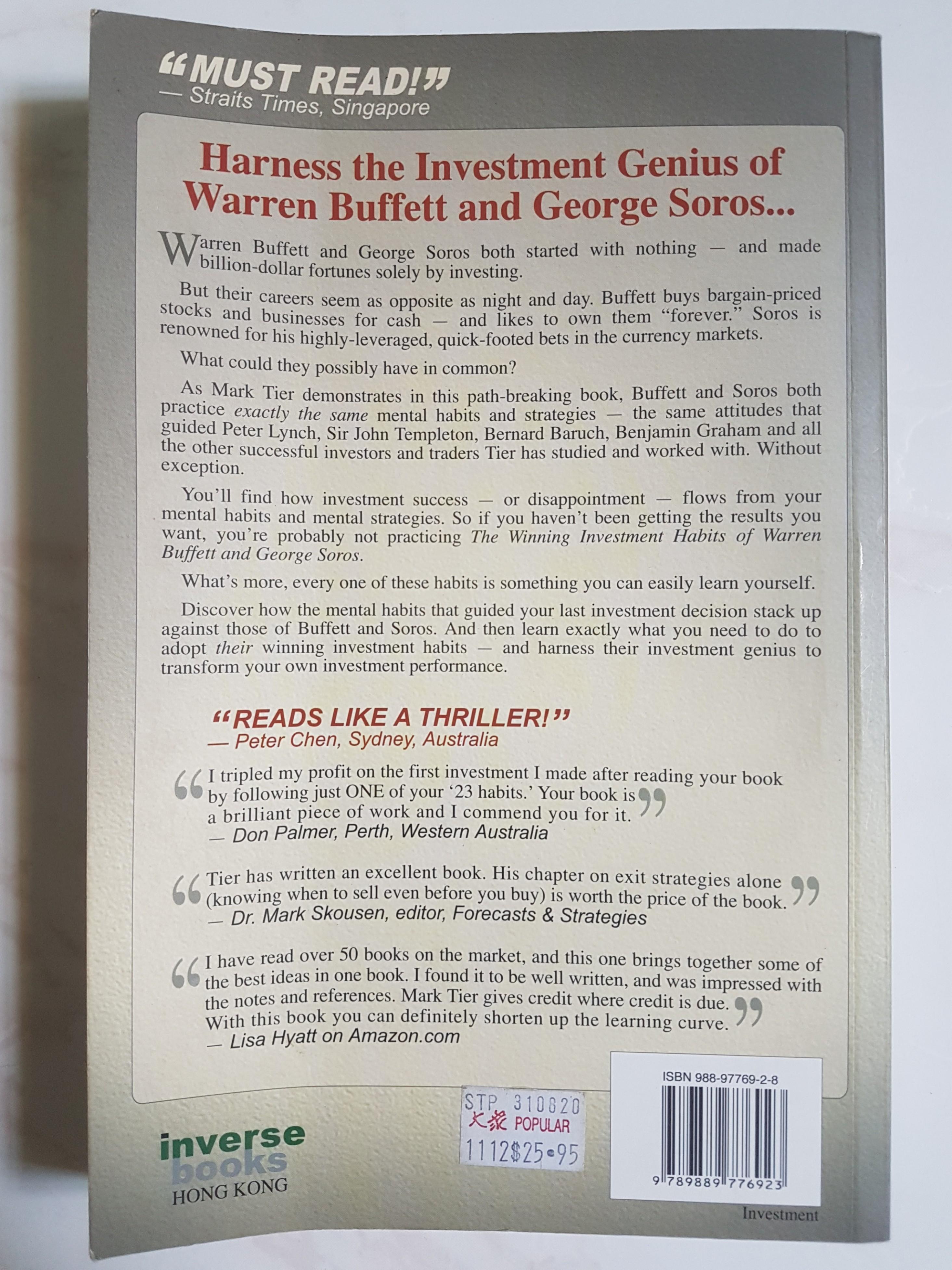 The Winning Investment Habits Of Warren Buffett & Soros, Hobbies