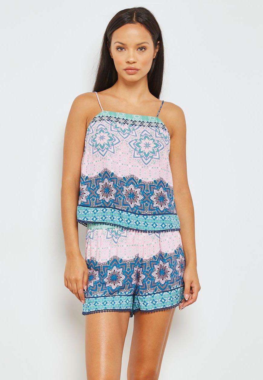 Topshop Tile Print Cami \u0026 Shorts Pyjama