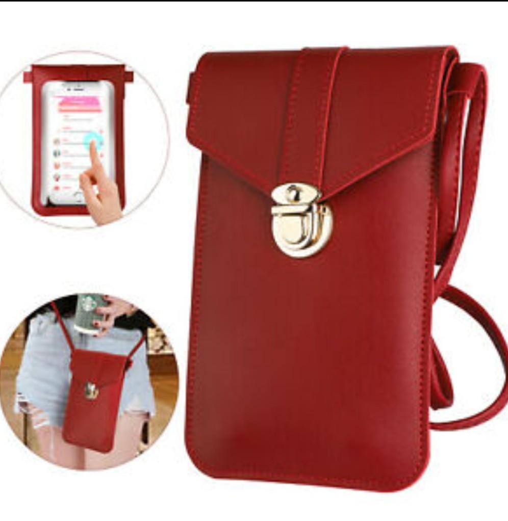 touch screen phone clear crossbody bag, Women's Fashion, Bags & Wallets