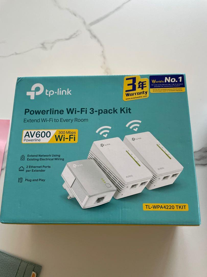 TL-WPA4220 TKIT, Powerline 600 Wi-Fi 3-pack Kit