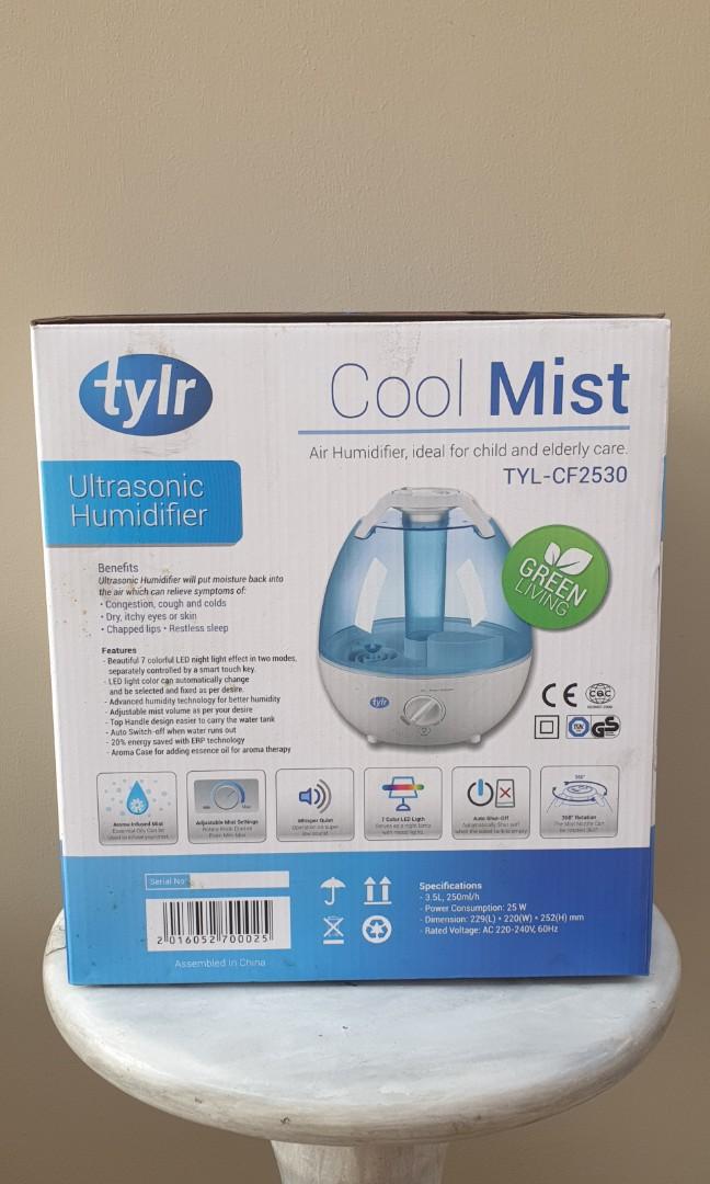 Tylr Cool Mist Air Humidifier (Category: Air Purifiers & Dehumidifiers) located in Manila. Submitted by zandre615 (Listing ID 1080080200, Image 2). Description: Tylr cool mist air humidifier Relieve symptoms of Congestion, cough and cold Dry, itcht eyes or skin Chapped lips, restless sleep.