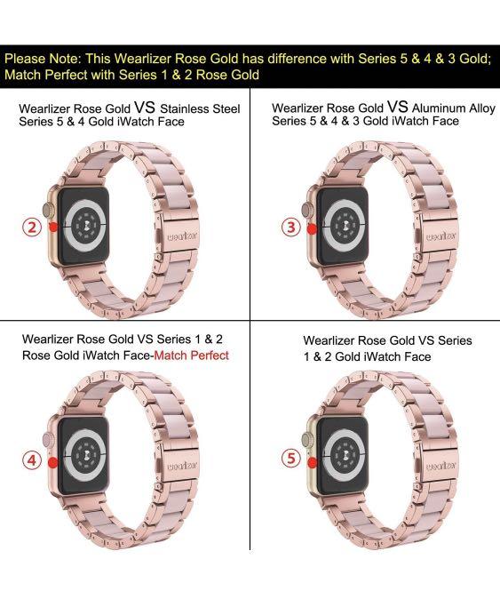 Wearlizer apple watch discount band rose gold