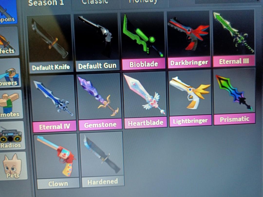 Wts Roblox Murder Mystery 2 Mm2 Godlies And Ancients Toys Games Video Gaming In Game Products On Carousell - roblox murder mystery 2 how to get eternal