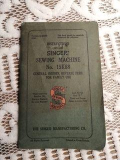 1948 Singer Sewing Machine Instructional Manual