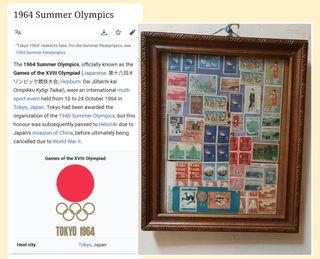 1964 Tokyo Olympics stamp collection