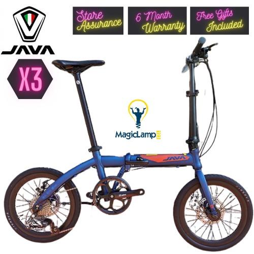 2021 Latest JAVA X3 16inch 16 9 Speed Foldable Foldie Bike adult kids