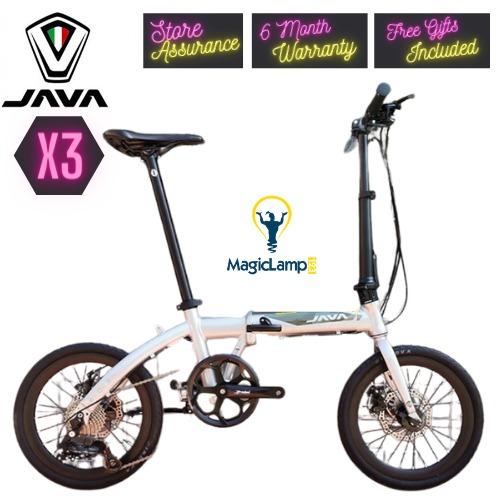 2021 Latest JAVA X3 16inch 16 9 Speed Foldable Foldie Bike adult kids