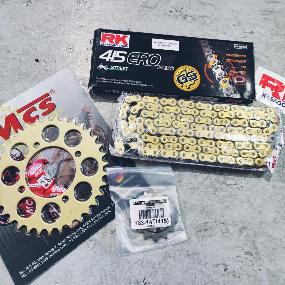 415 Rk Gold O Ring Motorcycle Chain Motorcycles Motorcycle Accessories On Carousell