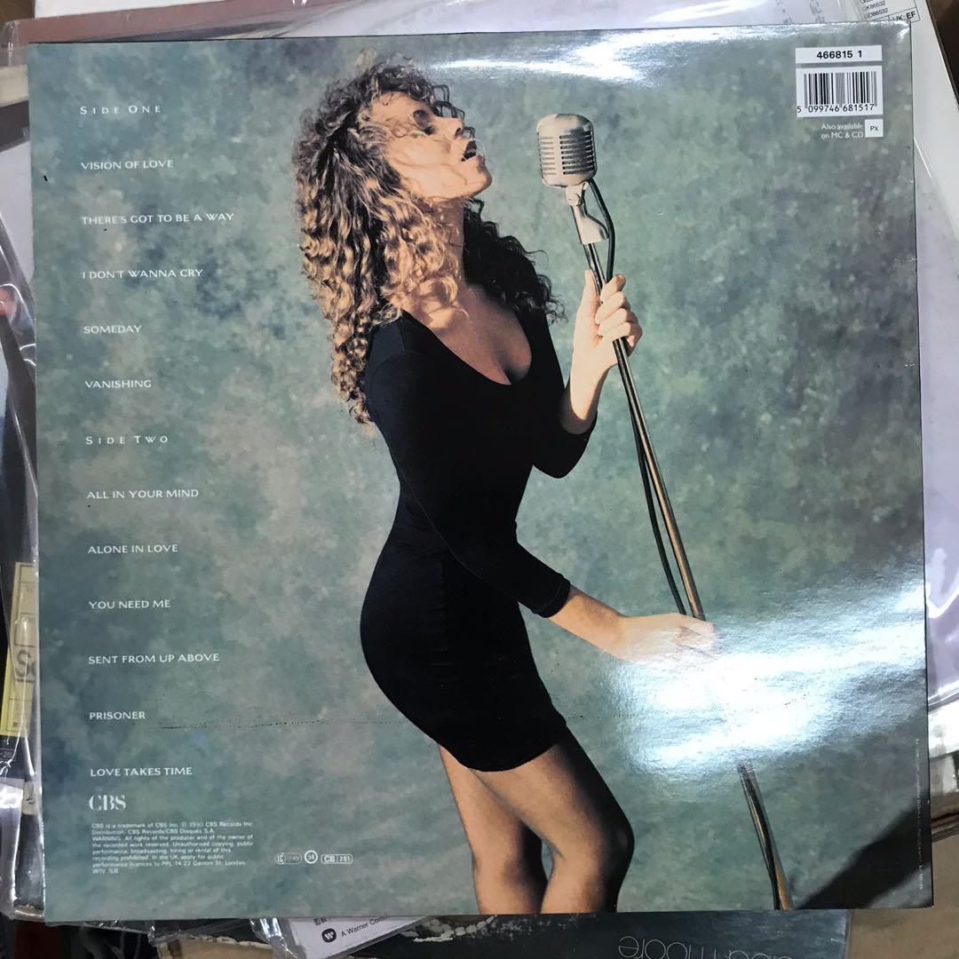 黑膠唱片Mariah Carey 1990 年英國版, 興趣及遊戲, 收藏品及紀念品