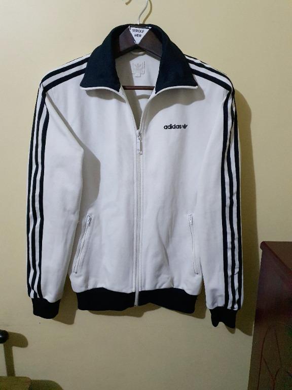 Adidas Jacket Black White Stripes 20x26 dimensions