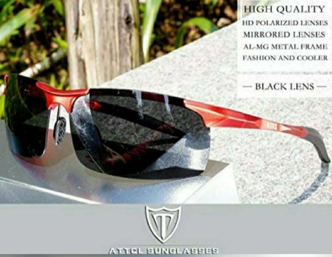 ATTCL Men's Retro Metal Frame Driving Polarized Sunglasses For Men  Black-gray As the picture