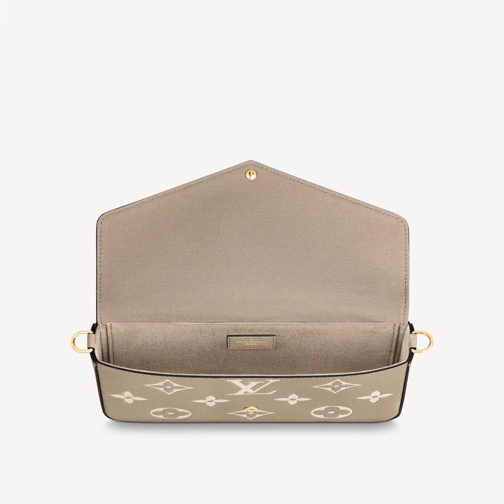 Authentic Louis Vuitton Félicie Pochette in Tourterelle Crème Bicolour  Monogram Empreinte Leather, Luxury, Bags & Wallets on Carousell