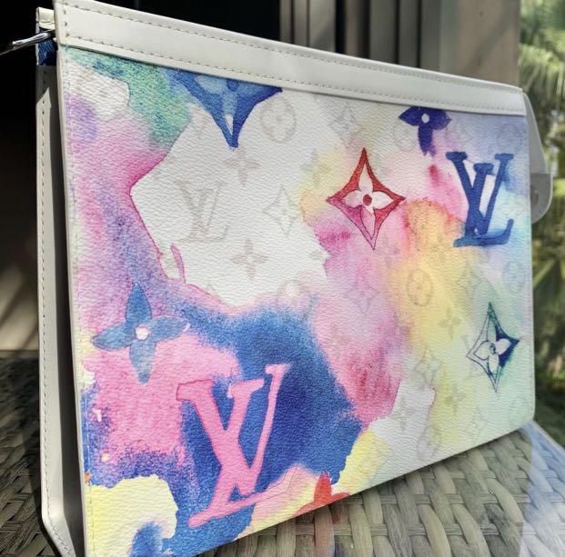 Authentic Louis Vuitton Pochette Voyage MM in Watercolour Monogram pattern (Category: Luxury Bags & Wallets) located in Makati City. Submitted by cindiorella (Listing ID 1078830741, Image 3). Description: 100% guaranteed authentic Available for pre-order Full payment required upon pre-order ETA: 4-6 weeks upon pre-order limited availability!! DM to inquire! 💌.