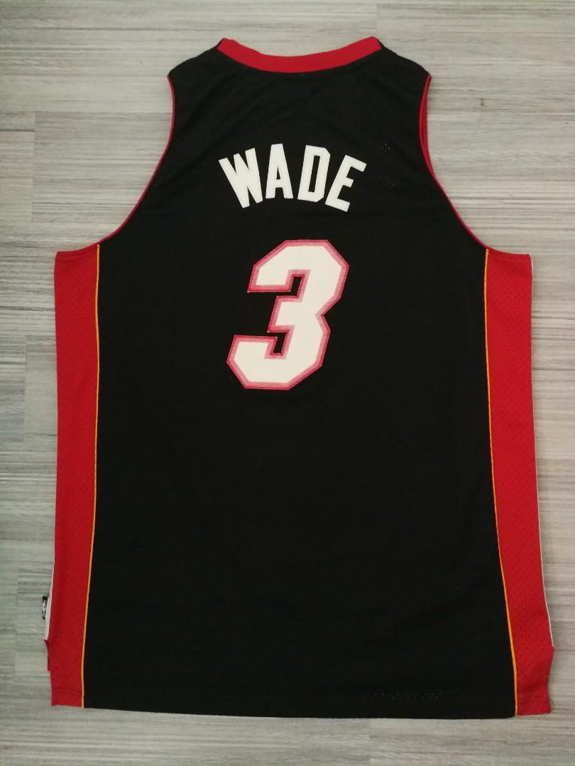 VTG NBA Reebok Miami Heat Dwyane Wade Jersey 3 SEWN Men Medium Flash Rookie  Red