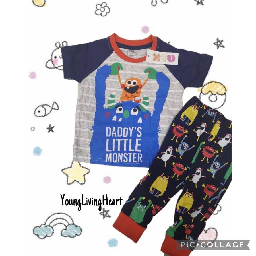 Baju Budak Lelaki Little Monster Babies Kids Boys Apparel 1 To 3 Years On Carousell