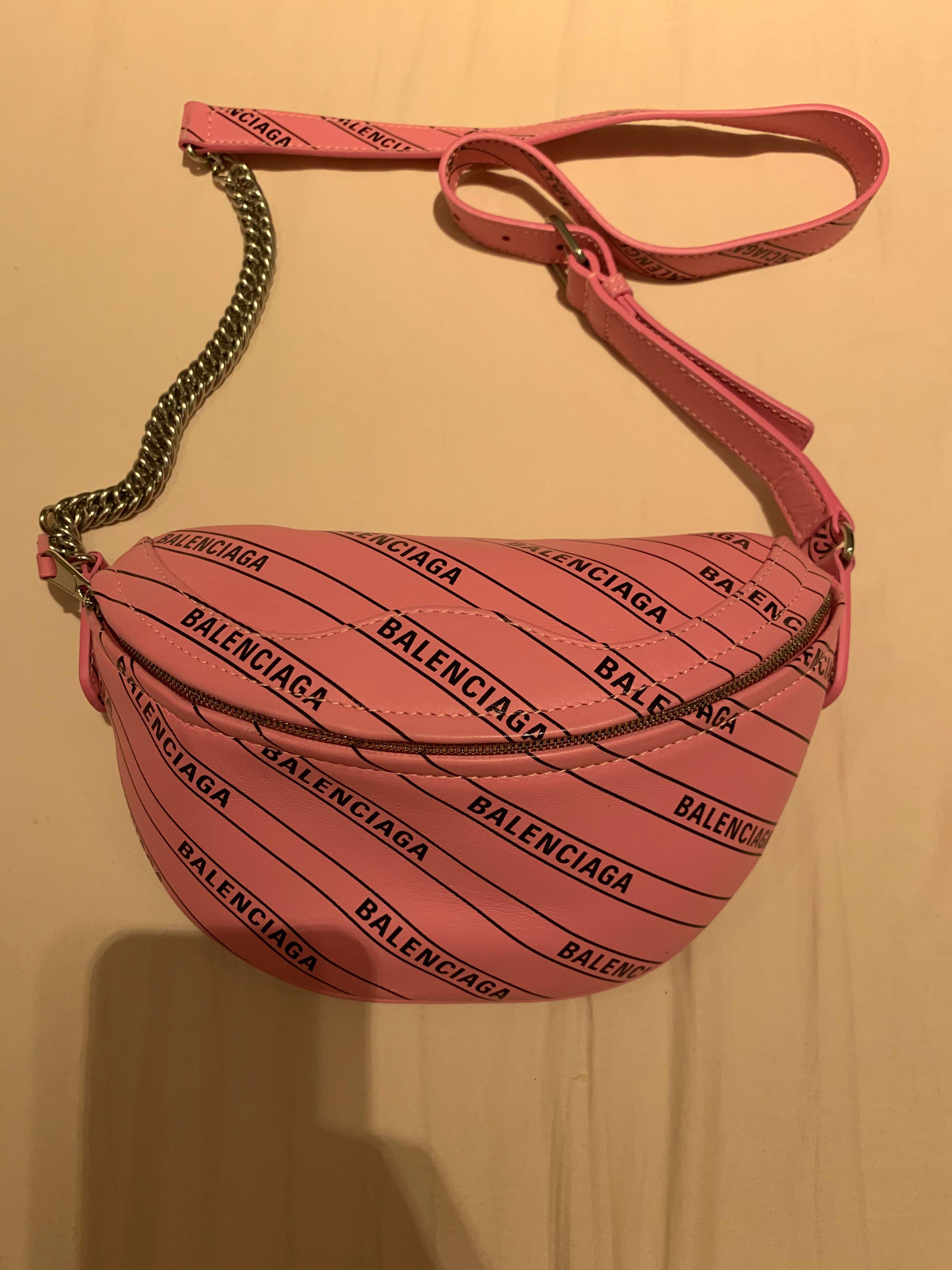 Balenciaga pink discount belt bag