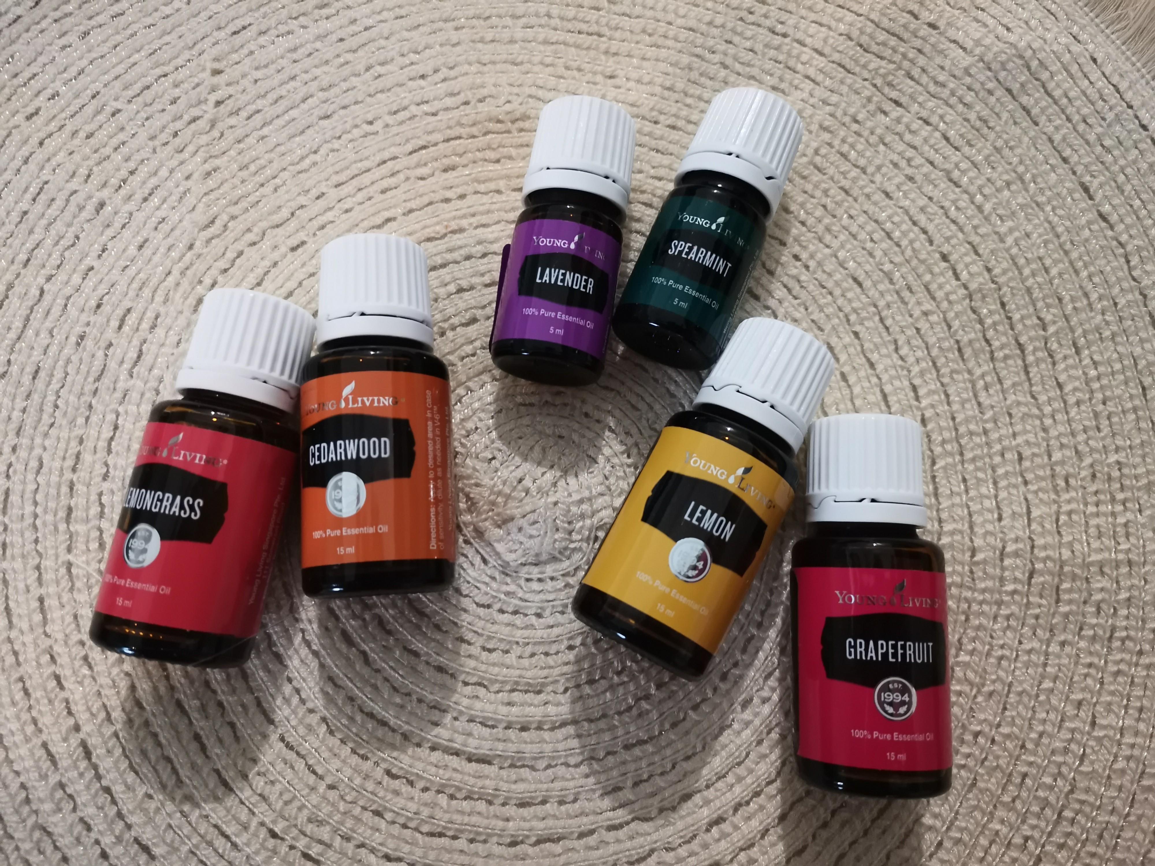 Best Buy Young Living Grapefruit Lemon Lemongrass Cedarwood Spearmint Lavender Health Beauty Skin Bath Body On Carousell