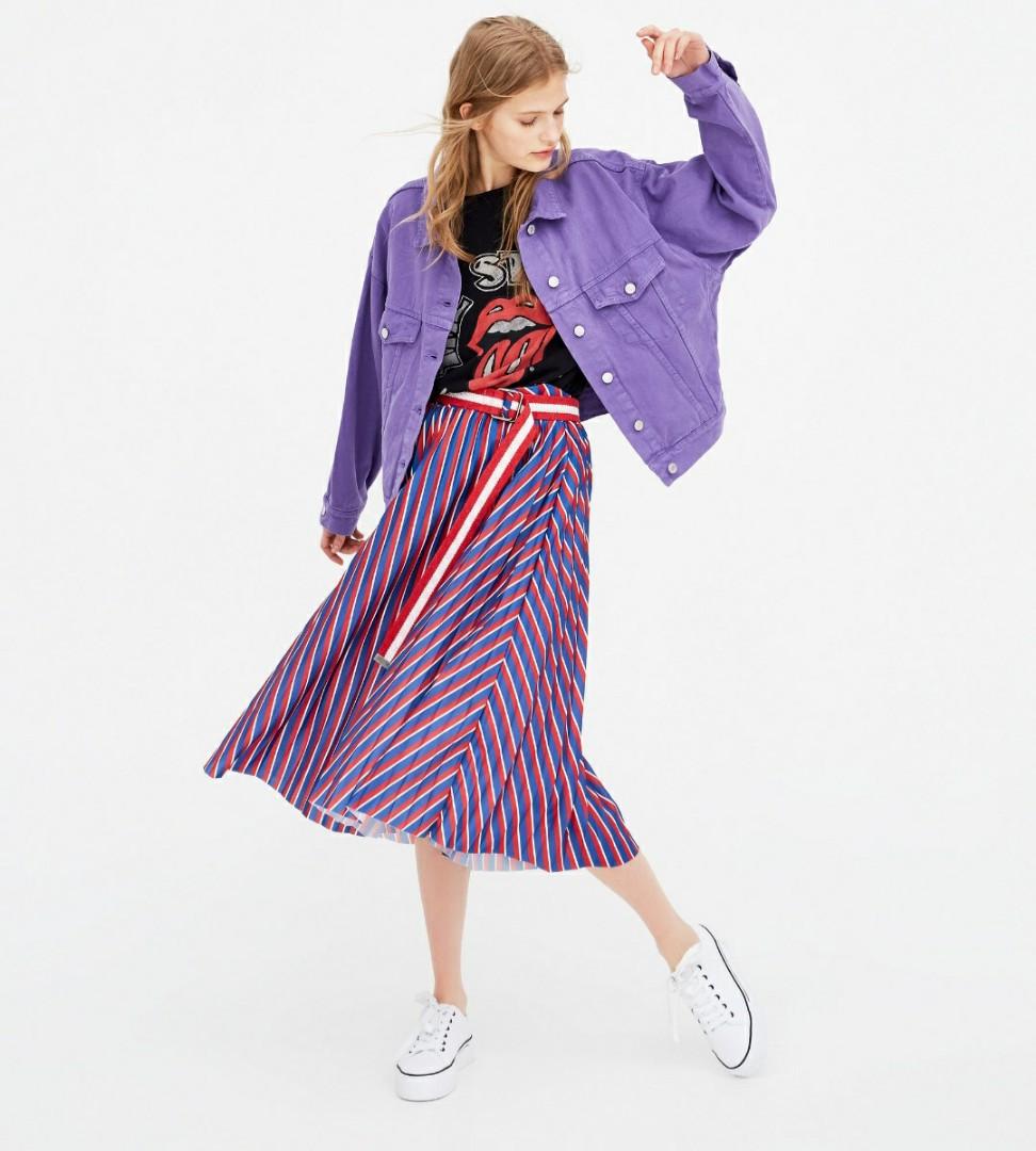 Pull and bear purple jacket top
