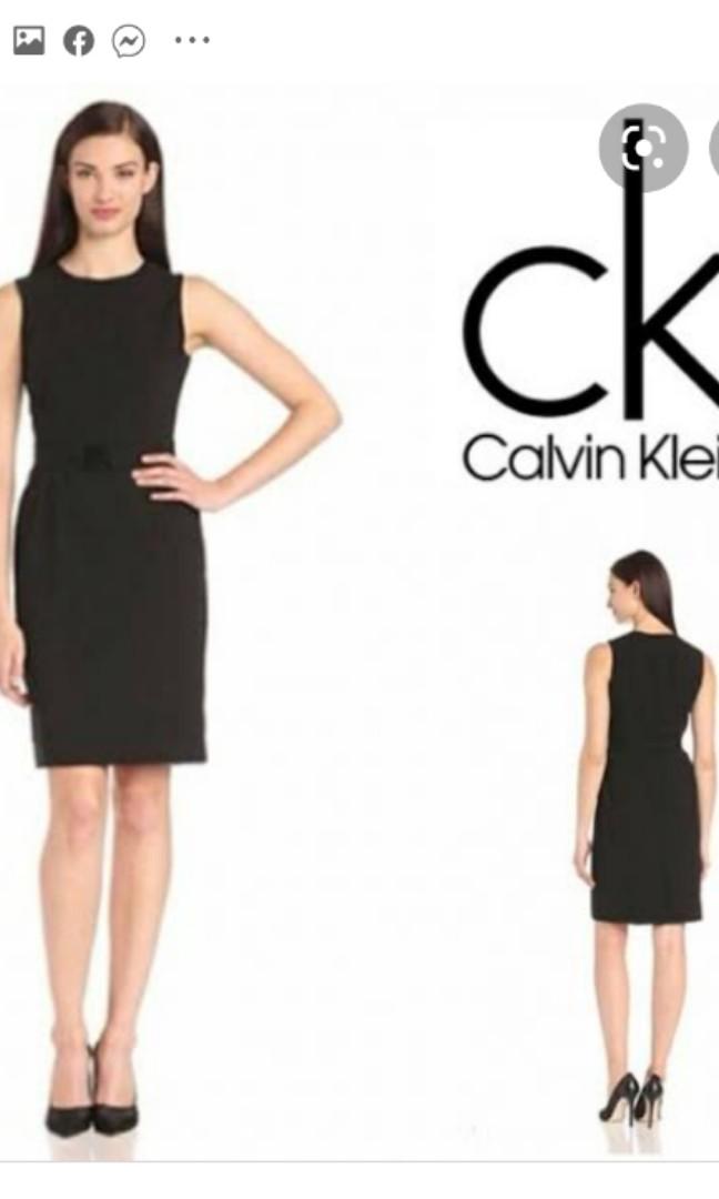 CALVIN KLEIN CLASSY OFFICE BLACK DRESS, Women's Fashion, Dresses & Sets,  Dresses on Carousell