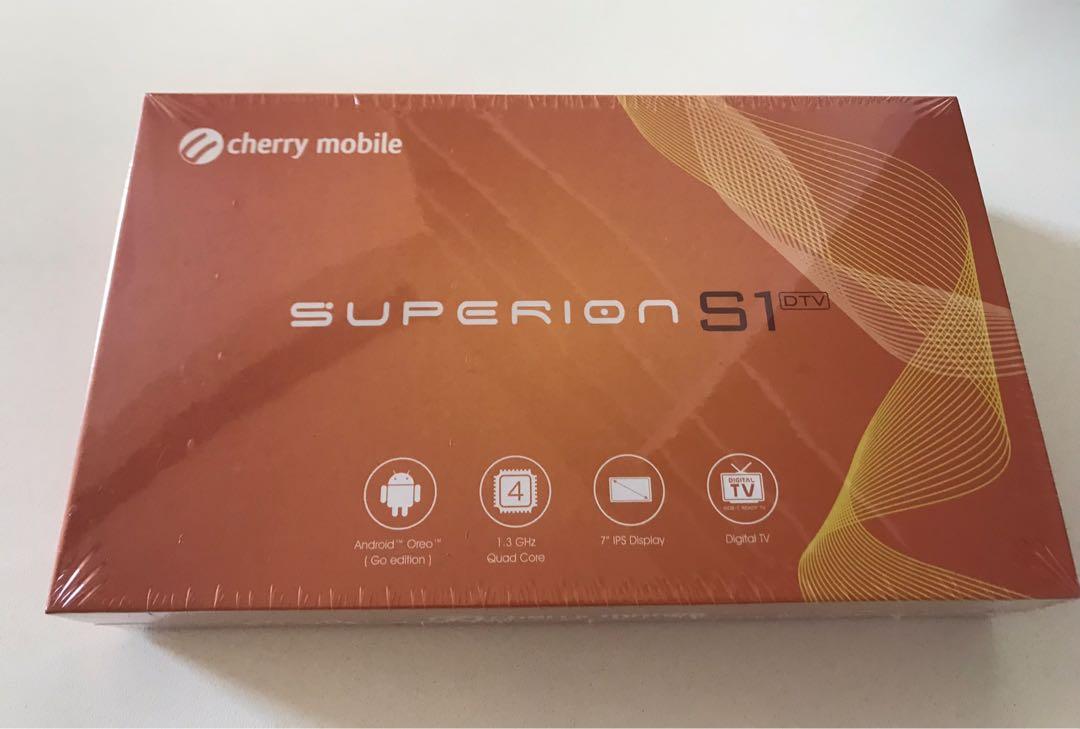 CHERRY MOBILE SUPERION S1 DTV (Category: Android) located in Pasay City. Submitted by kkalien (Listing ID 1080289793, Image 1). Description: ‼️BRAND NEW CHERRY MOBILE SUPERION S1 DTV‼️ Color: Black🖤 -Dual SIM, dual standby, supports 3G HSPA+ connectivity -7-inch IPS Display -Android 8 Oreo Go Edition -1.3GHz quad-core processor -1GB RAM -16GB internal storage, expandable up to 64GB via MicroSD card -5MP rear camera with LED flash -2MP front came