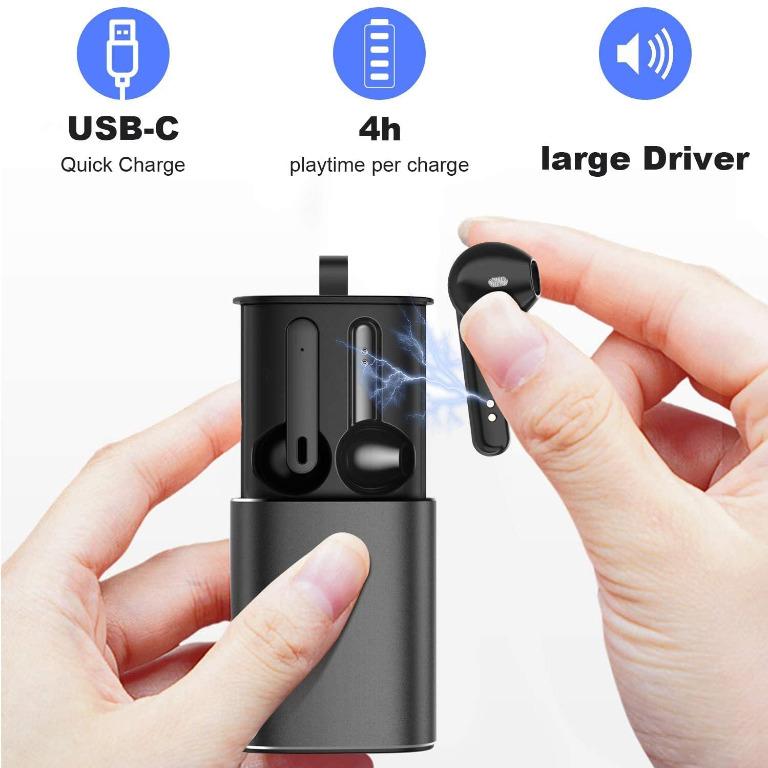 Ephram Wireless Earbuds Bluetooth Headphones Bluetooth V5.0 Earphones Auto Pairing True TWS Stereo HiFi Headphones for Running Sports In Ear with