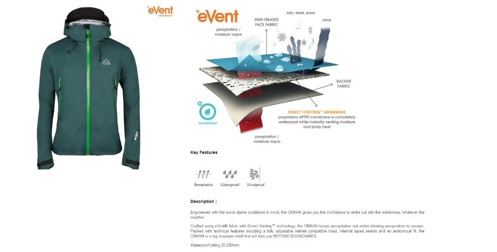 Mens orkan shop waterproof shell jacket