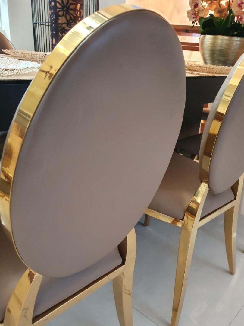 Gold rim best sale chairs
