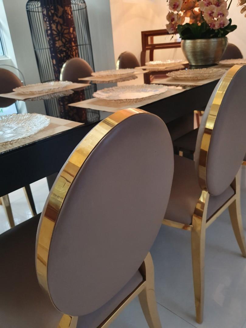 Gold rim chairs best sale