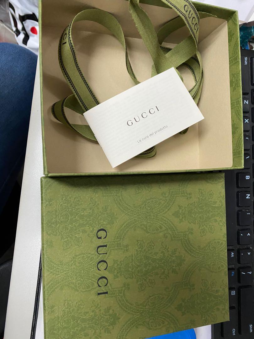 Gucci Gift Box 禮品包裝盒連絲帶及說明書 名牌 時尚 Carousell