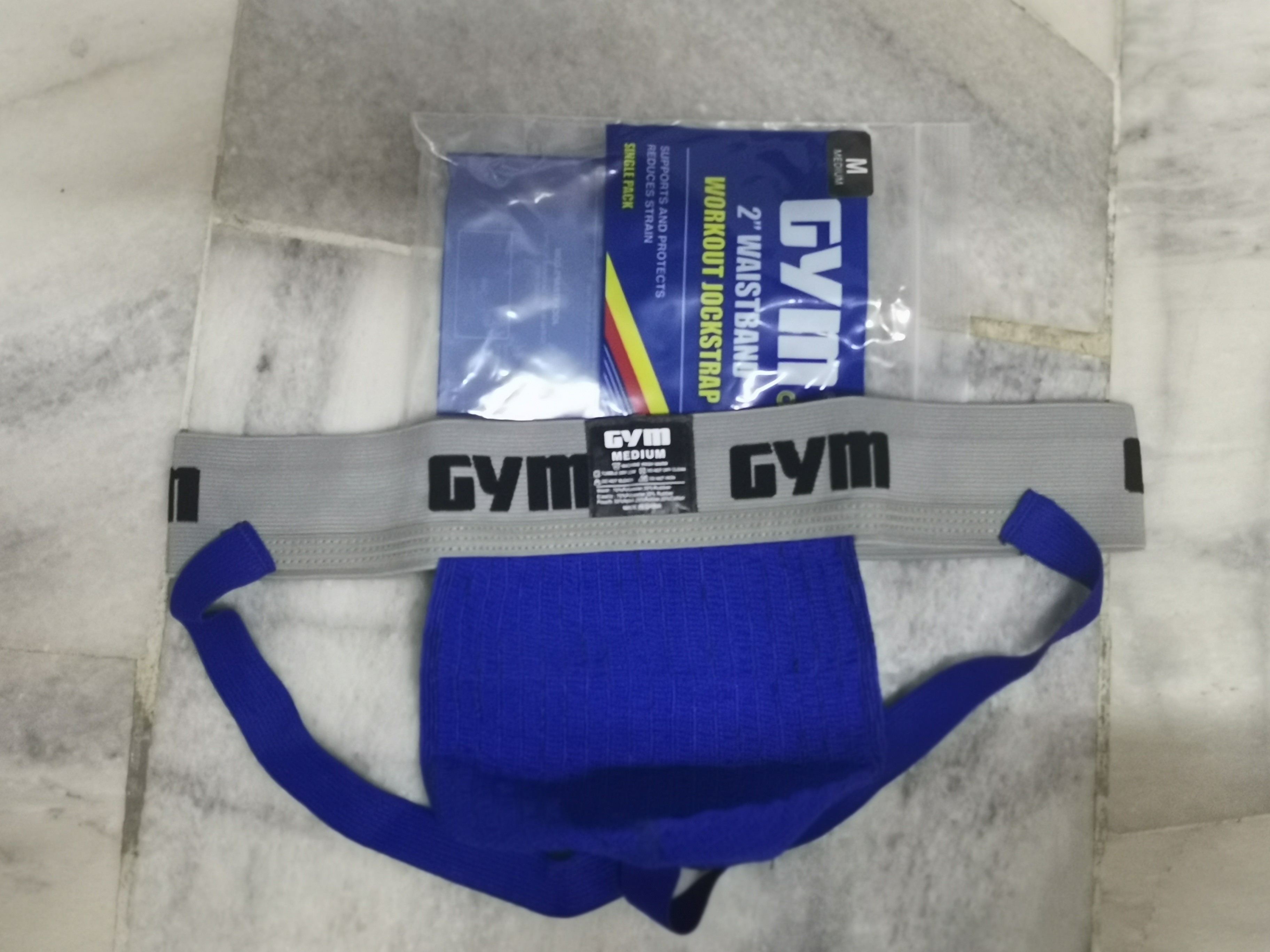 Gym Jockstrap (Blue), Men's Fashion, Bottoms, New Underwear on Carousell