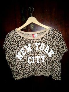 H&M crop leopard