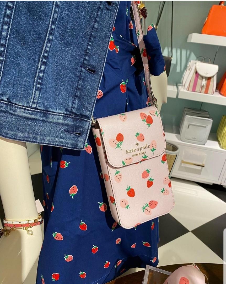 Kate spade strawberry phone sling, Women's Fashion, Bags & Wallets,  Cross-body Bags on Carousell