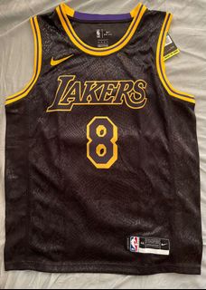 Kobe Bryant #24 Lakers City Edition Lore Series BLACK MAMBA! NWT &  "WISH" patch