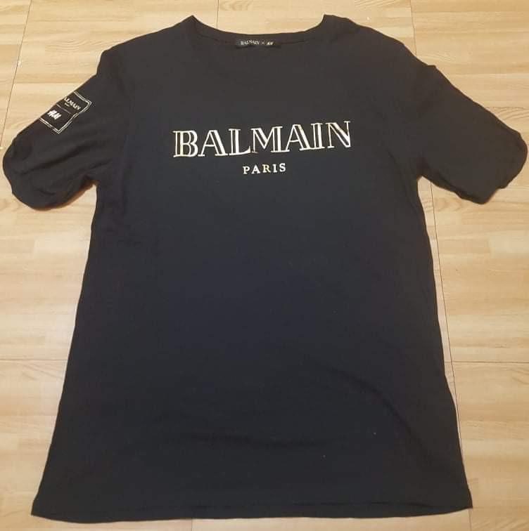 Hest liste Frigøre Limited Edition Collab Balmain X H&M (original), Men's Fashion, Tops &  Sets, Tshirts & Polo Shirts on Carousell