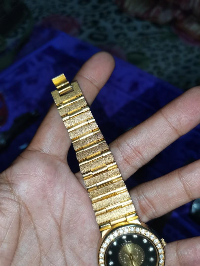 LORAINE 24K GOLD PLATED SAPPHIRE CRYSTAL Women s Fashion Watches