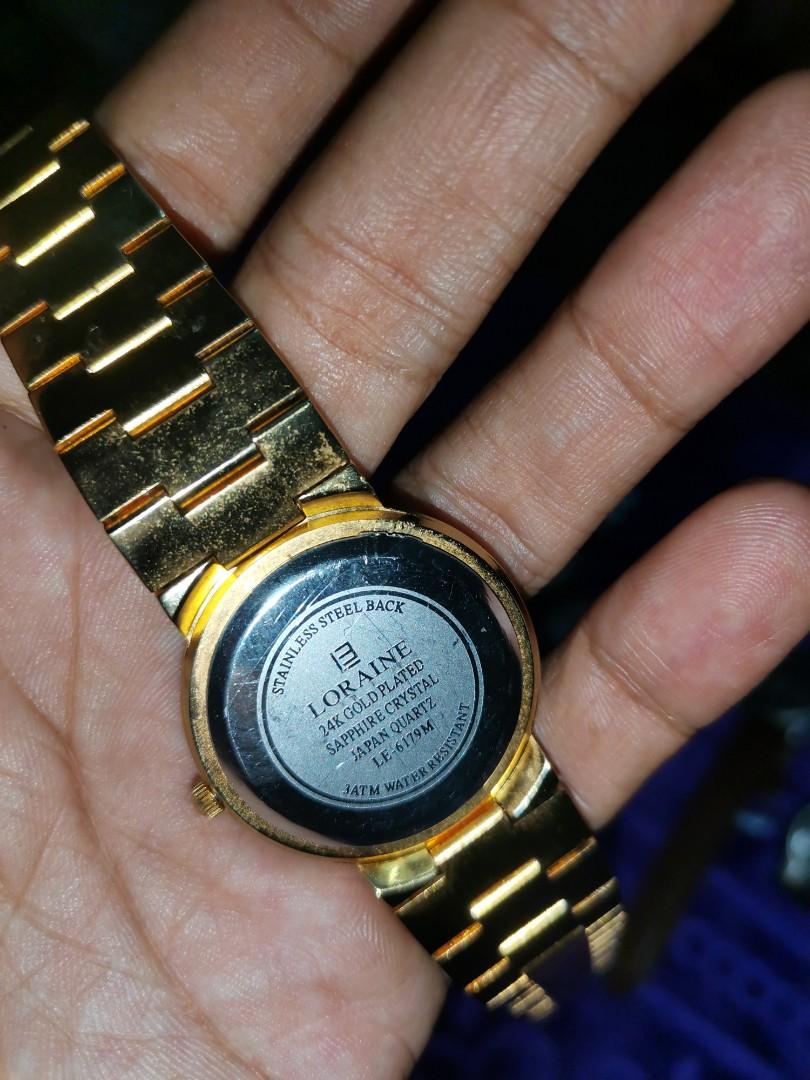 Lorraine 24k gold plated watch clearance