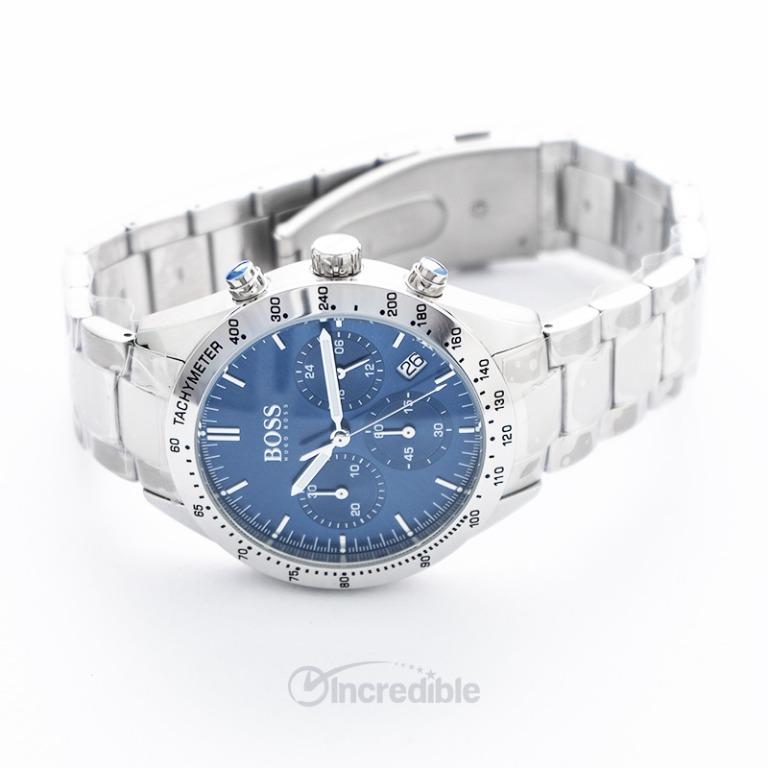 NEW Hugo Boss Men s Talent Blue Dial Stainless Steel Watch 42mm HB1513582