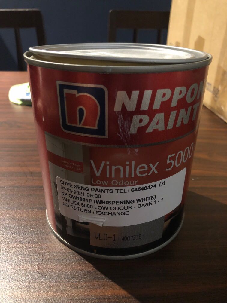 Nippon Paint “whispering white”, Hobbies & Toys, Stationery & Craft