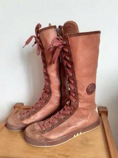 Pataugas Red Leather Boots