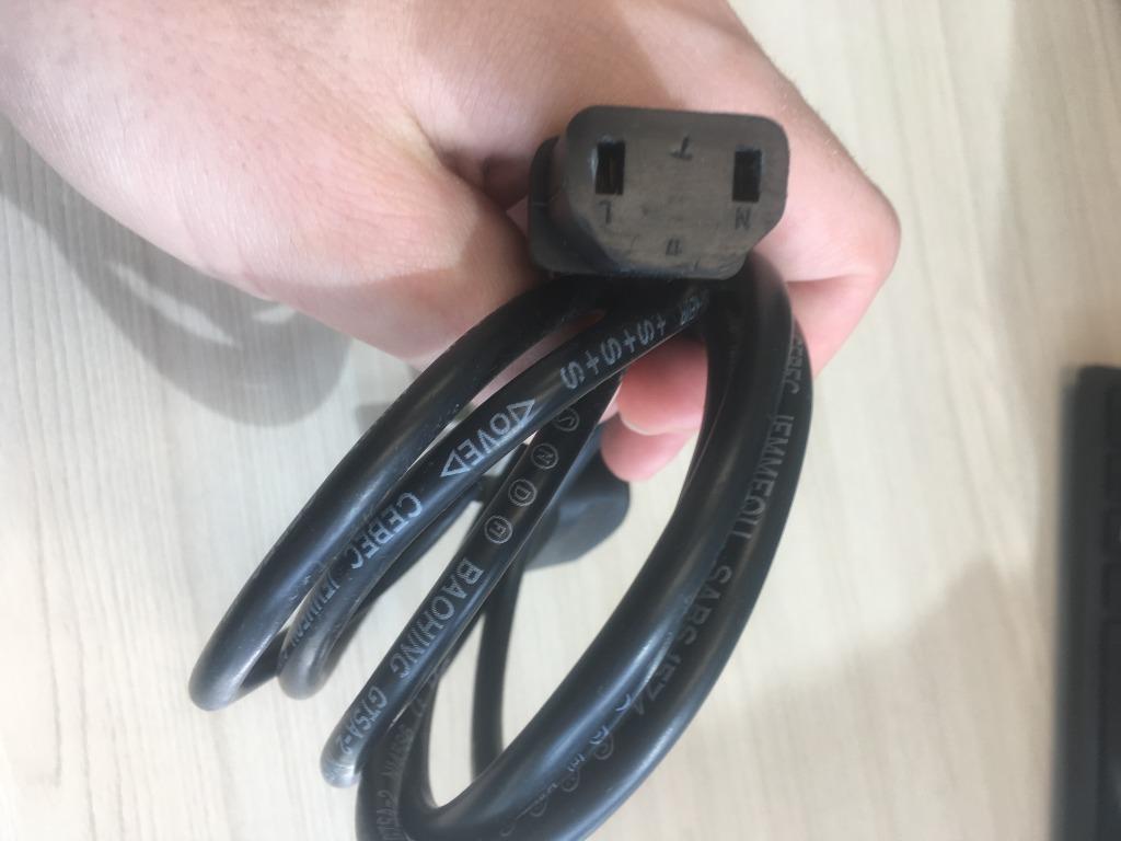 Power Cord Cable IEC 2Pin C17 UK Plug, Computers & Tech, Parts