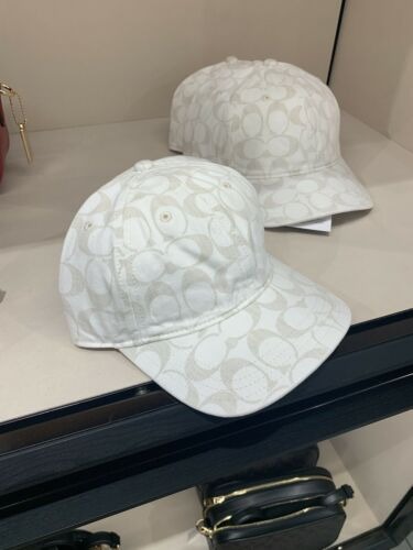 Coach signature hat hot sale
