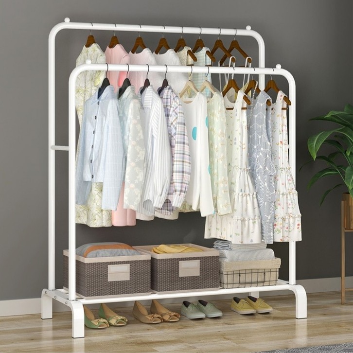 RAK BAJU DOUBLE BESI KUKUH clothes rack, Furniture & Home Living ...